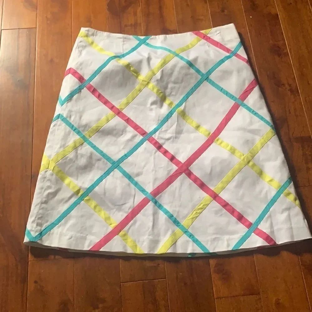 ☀️ Vintage Autograph New York white a-line skirt 12 ☀️